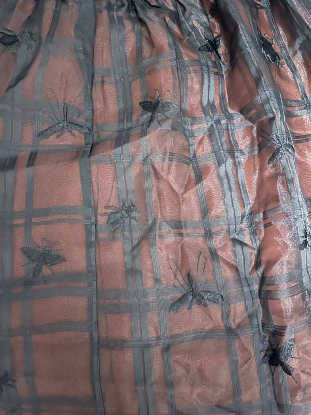 Disturbia Sedona Organza Insect Embroidered Midi Skirt NWT - Picture 9 of 13